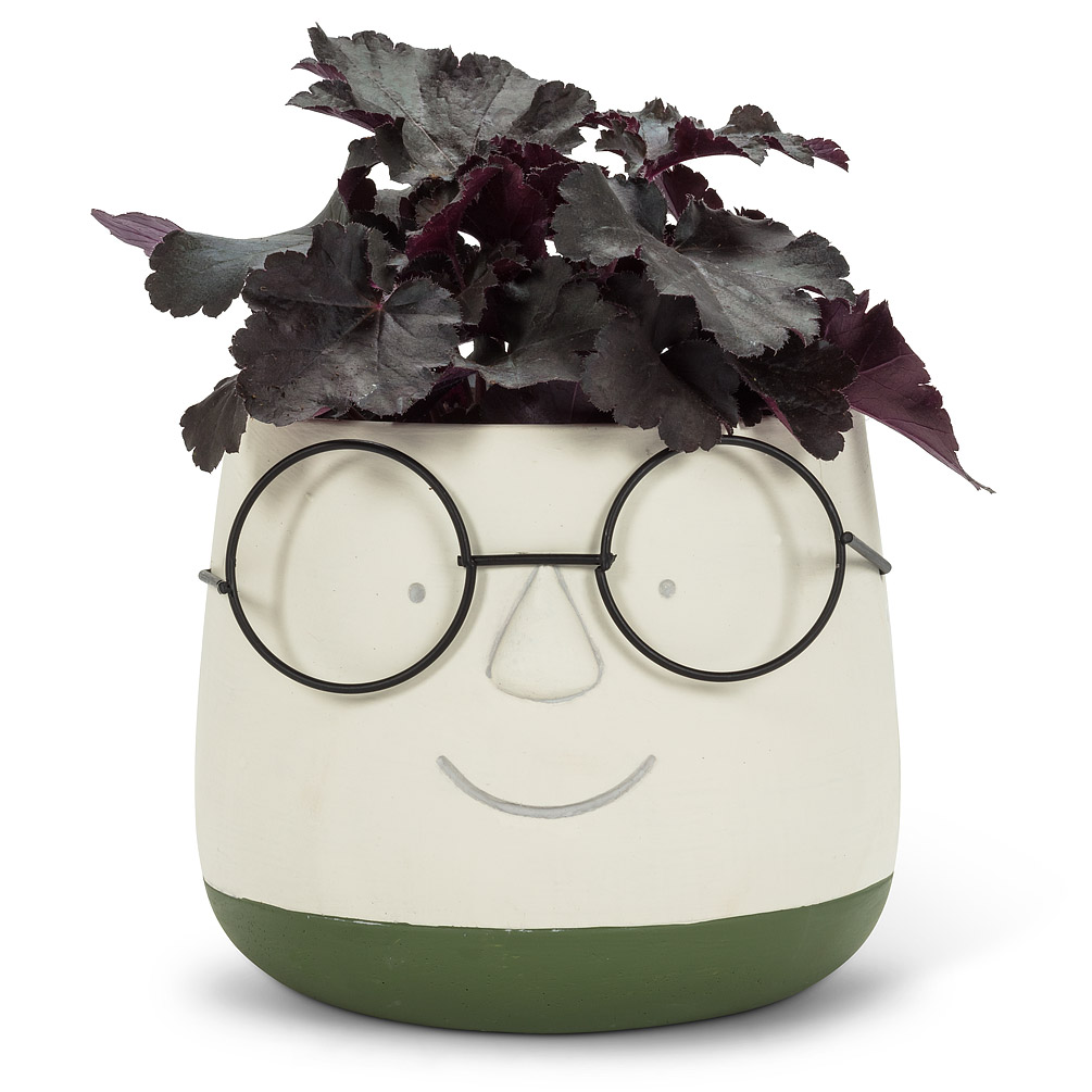 Large Face Planter with Glasses